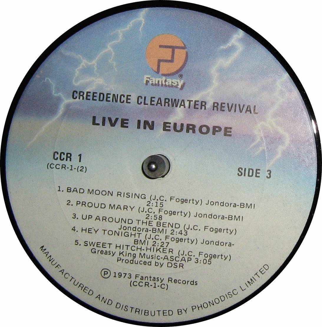 Creedence Clearwater Revival Live In Europe [lp label c can]
